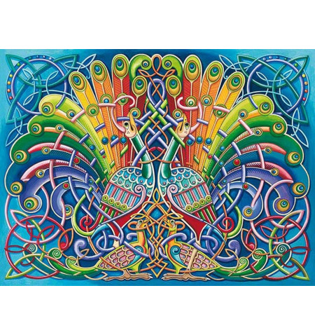 Courting Peacocks 1000 Pices Deluxe Puzzle